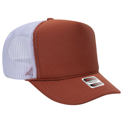 Custom Embroidered 5 Panel High Crown Mesh Back Trucker Hat OTTO CAP® (39-165)