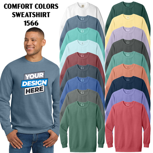 Custom Printed Comfort Colors ® Ring Spun Crewneck Sweatshirt (1566)