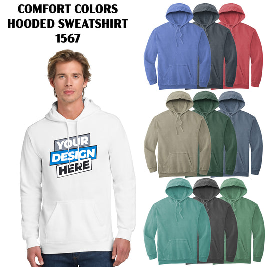 Custom Printed Comfort Colors ® Ring Spun Hooded Sweatshirt (1567)