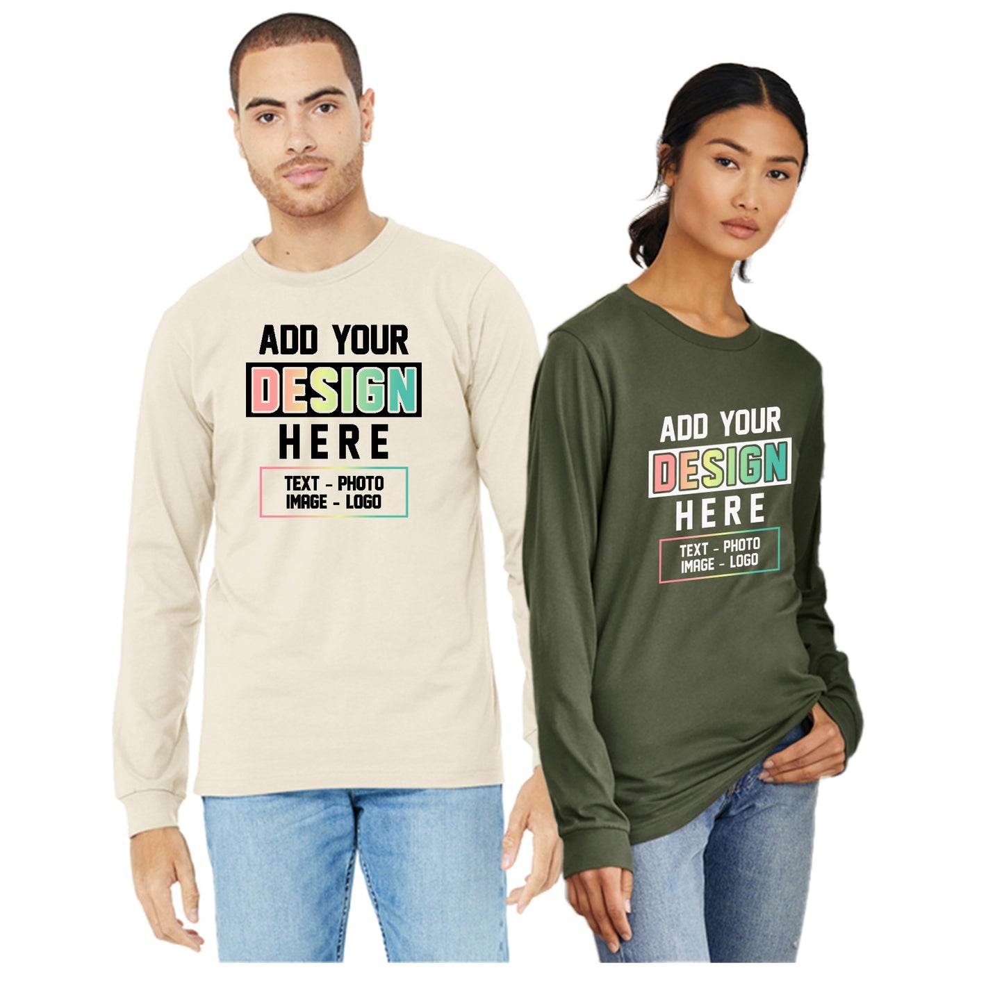 Unisex Jersey Long Sleeve Tee - BELLA+CANVAS (3501/3501CVC)