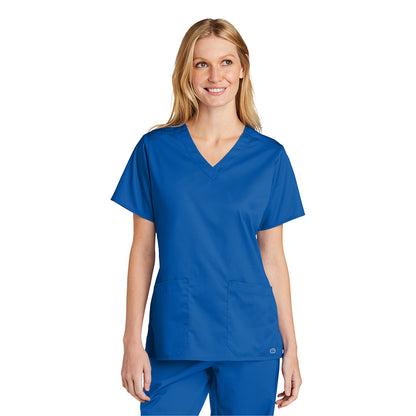 Personalized V-Neck Women's Scrub Top - Wink®(WW4560)