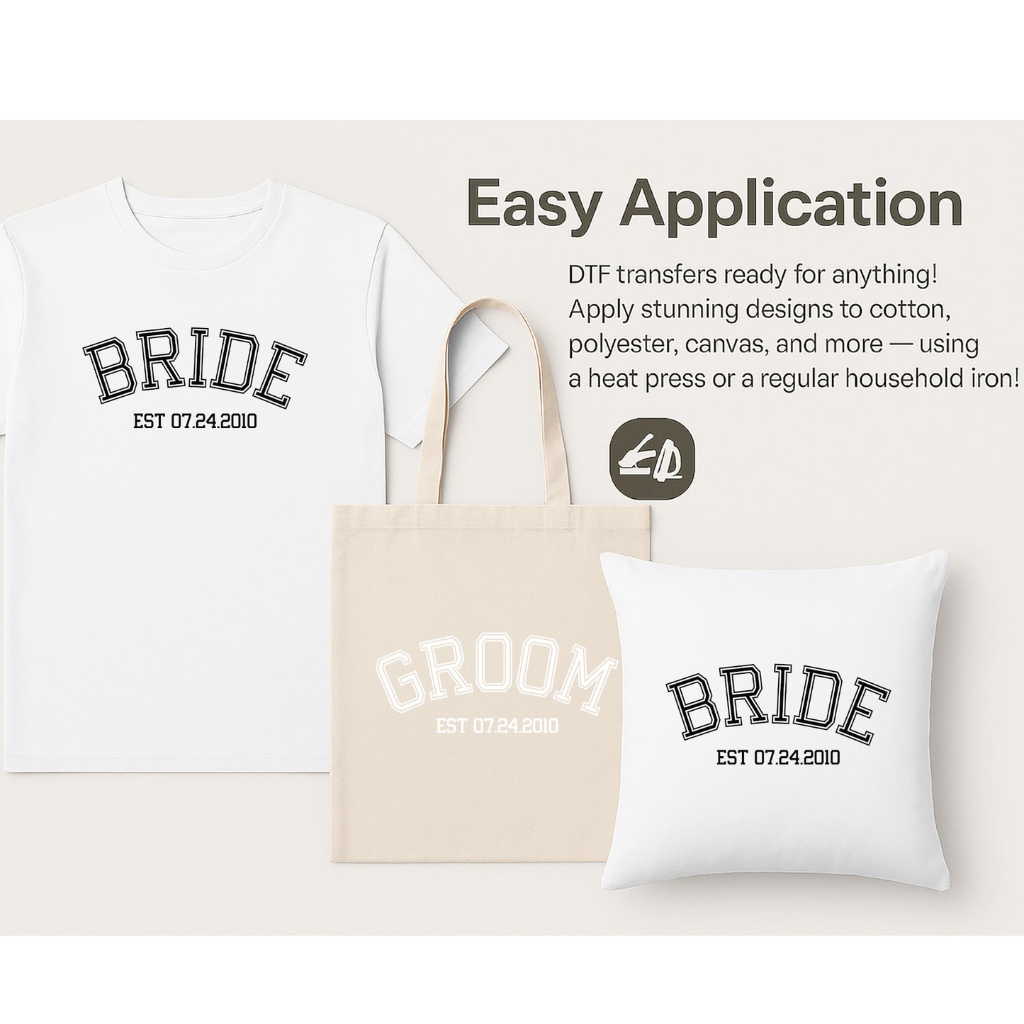 Bride and Groom DTF Transfer