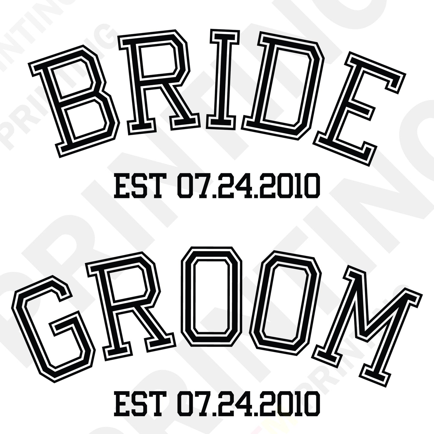 Bride and Groom DTF Transfer