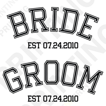 Bride and Groom DTF Transfer