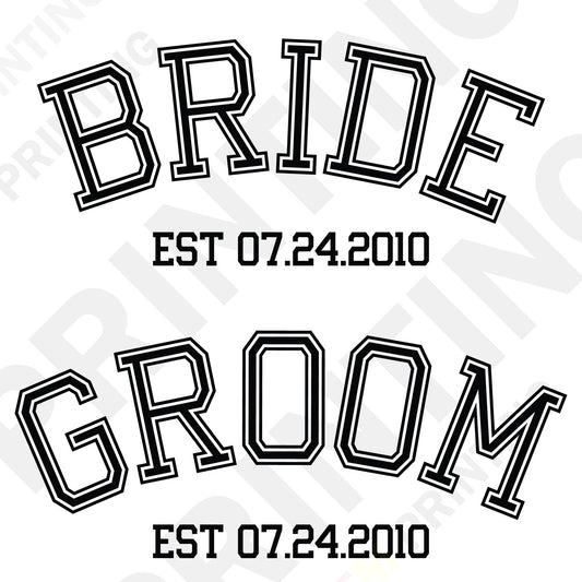 Bride and Groom DTF Transfer