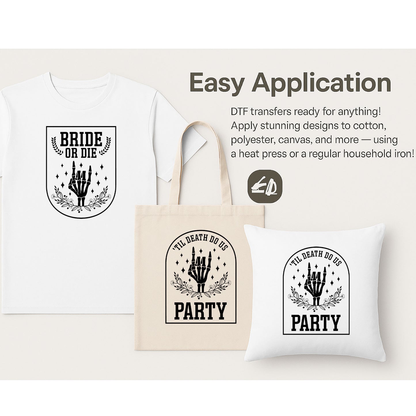 Bride or Die – ’Til Death Do Us Party Bachelorette DTF Transfer