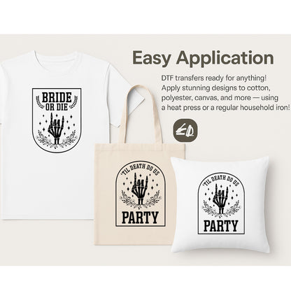 Bride or Die – ’Til Death Do Us Party Bachelorette DTF Transfer
