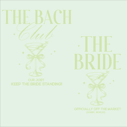 The Bach Club & The Bride – Bachelorette Party Squad DTF Transfer