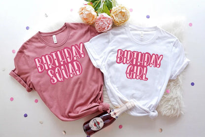 Birthday Squad and Birthday Girl Matching Shirts, Birthday Squad Party Shirts, Women's Birthday Squad Shirts, First Birthday T-shirts