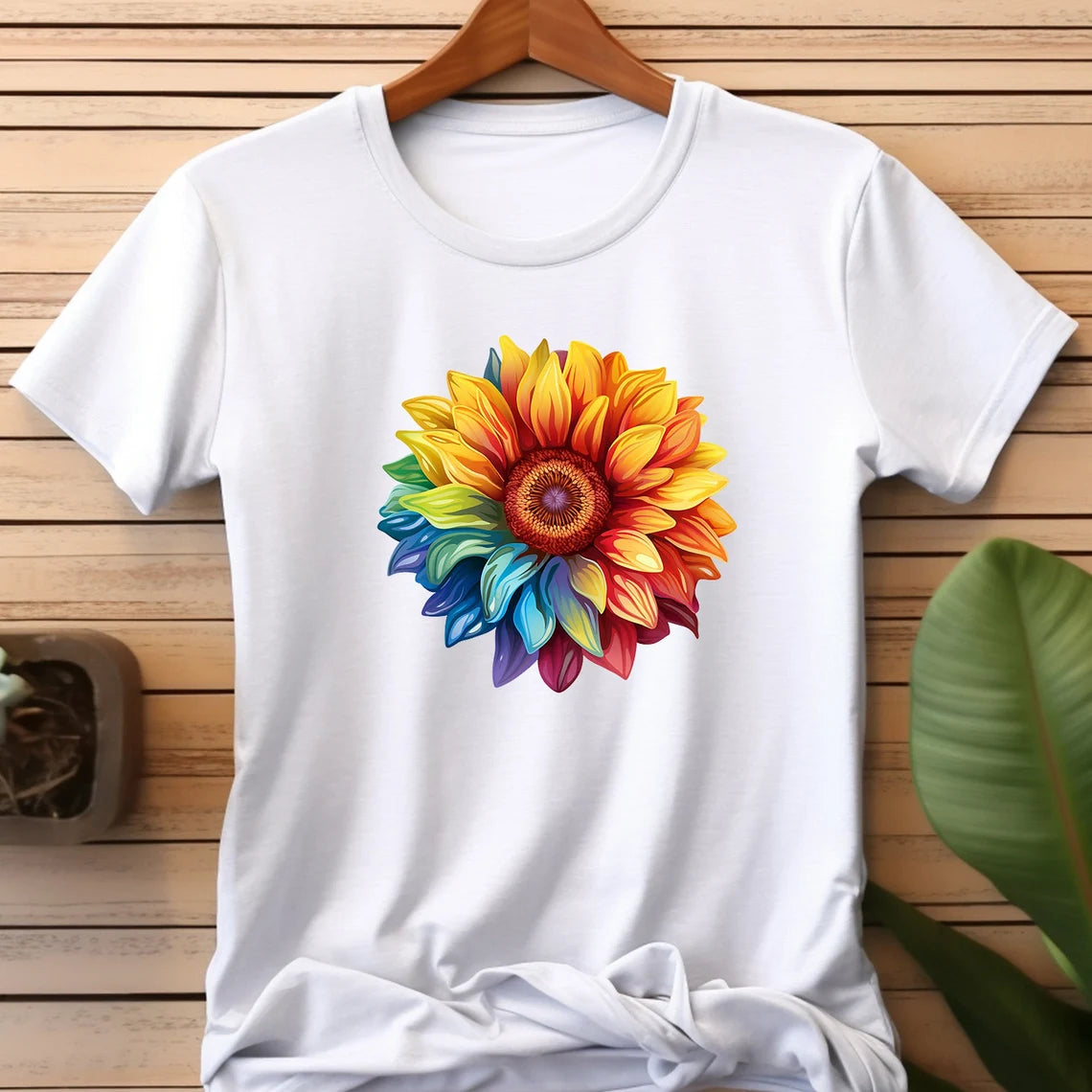 Sunflower Shirt, Flower Print Shirt, Colorful Sunflower Shirt, Floral Shirt, LGBT Shirt, Pride Shirt, Trans Pride,Gay Pride Awareness