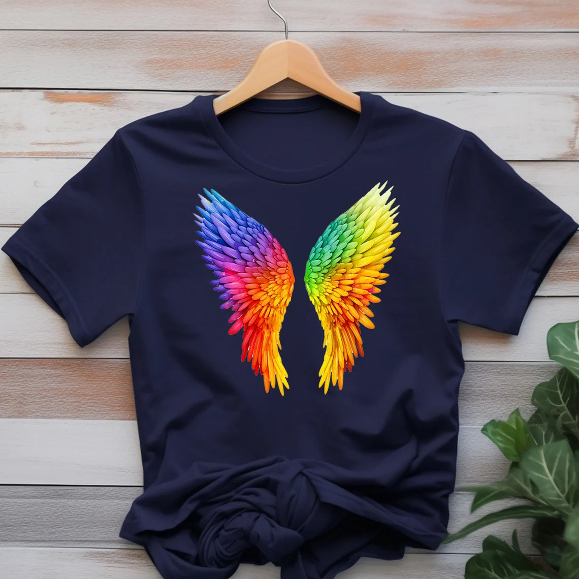 Water Color Painted Wings, Pretty Rainbow Valentine, Colorful Wings, LGBT Shirt, Pride Shirt, Trans Pride,Gay Pride Awareness