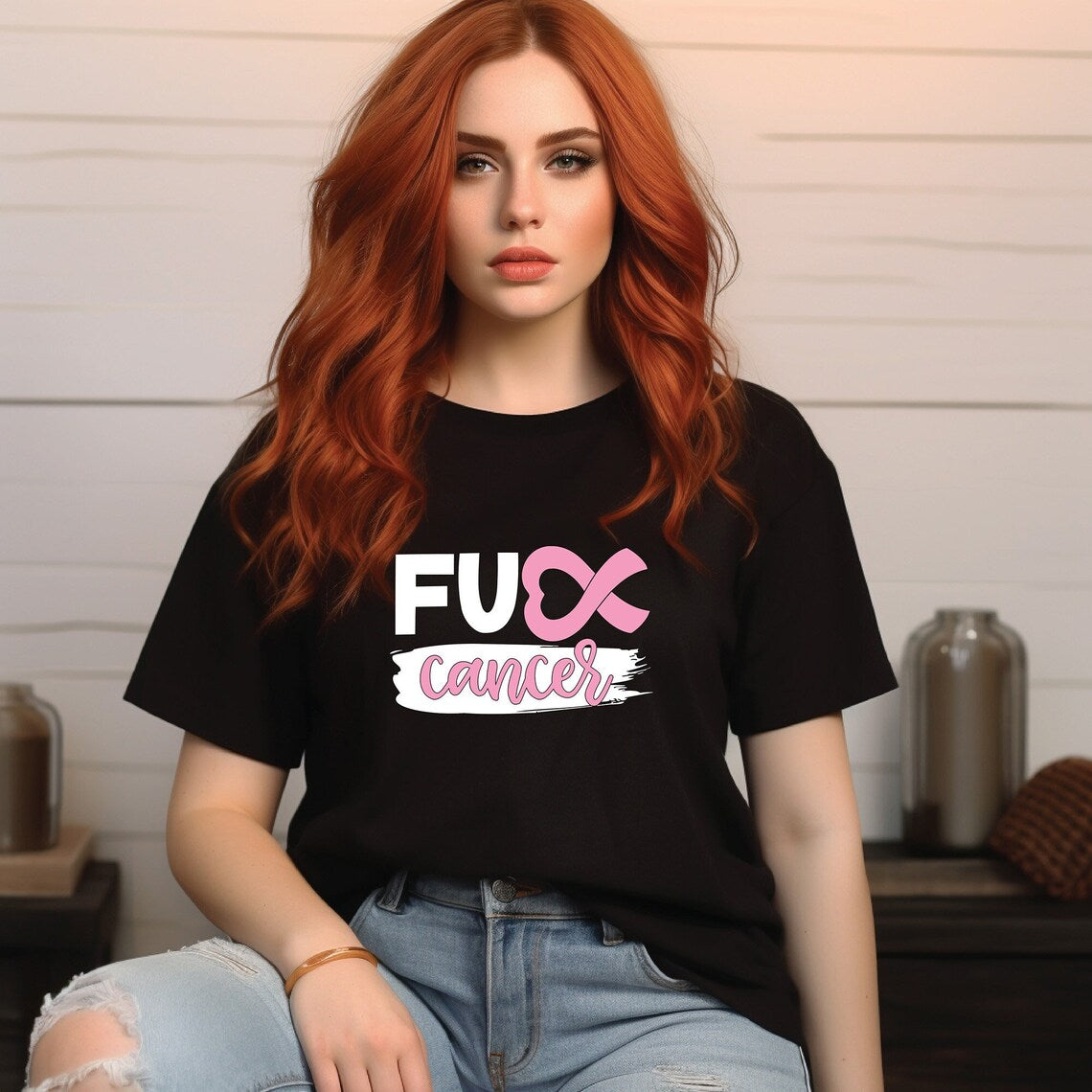 Cancer Awareness TShirt, Fuck Cancer Shirt, Breast Cancer Month,Motivational Shirt,Cancer Fighter Gifts,Pink Ribbon