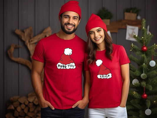 Custom Matching Family Christmas Shirts, Christmas Party Tees, Family Xmas Caps T-shirts, Christmas Shirts, Family Christmas Pajamas Shirts