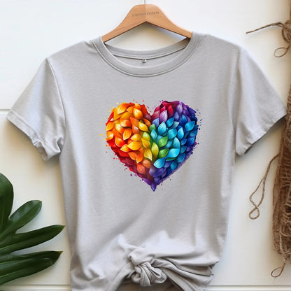Water Color Painted Heart, Pretty Rainbow Valentine, Colorful Heart, LGBT Shirt, Pride Shirt, Trans Pride,Gay Pride Awareness