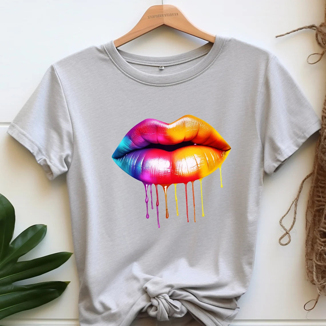 Watercolor hot lips Tshirt, Colorful lips Shirt, Melting lips Tee, LGBT Shirt, Pride Shirt, Trans Pride,Gay Pride Awareness