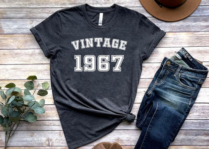 Custom Vintage T-shirt, Birthday Party T-Shirt, Personalized year of birth Tshirt, Anniversary Tee, Custom Gift for birthday