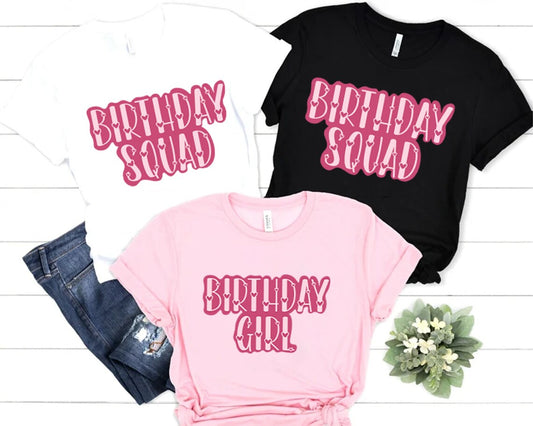 Birthday Squad and Birthday Girl Matching Shirts, Birthday Squad Party Shirts, Women's Birthday Squad Shirts, First Birthday T-shirts