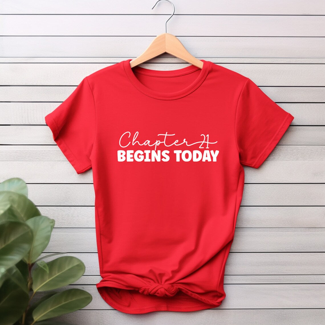 21st Birthday New Chapter Begins Today T-shirt