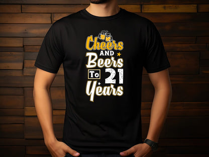 Cheers and Beers to 21 Years, 21st Birthday Tee, Birthday Party Shirts, Matching Party Shirts, turned 21, Legal AF, gift for 21st birthday