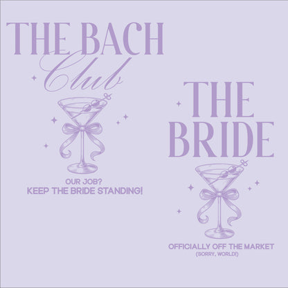 The Bach Club & The Bride – Bachelorette Party Squad DTF Transfer